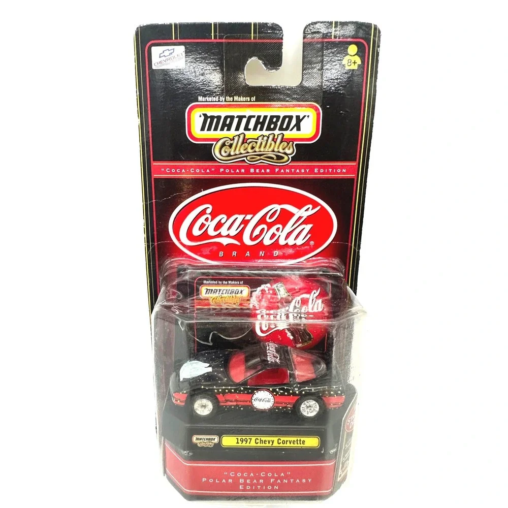 Matchbox Coca-Cola 1997 Chevy Corvette Polar Bear Fantasy Edition Black Diecast